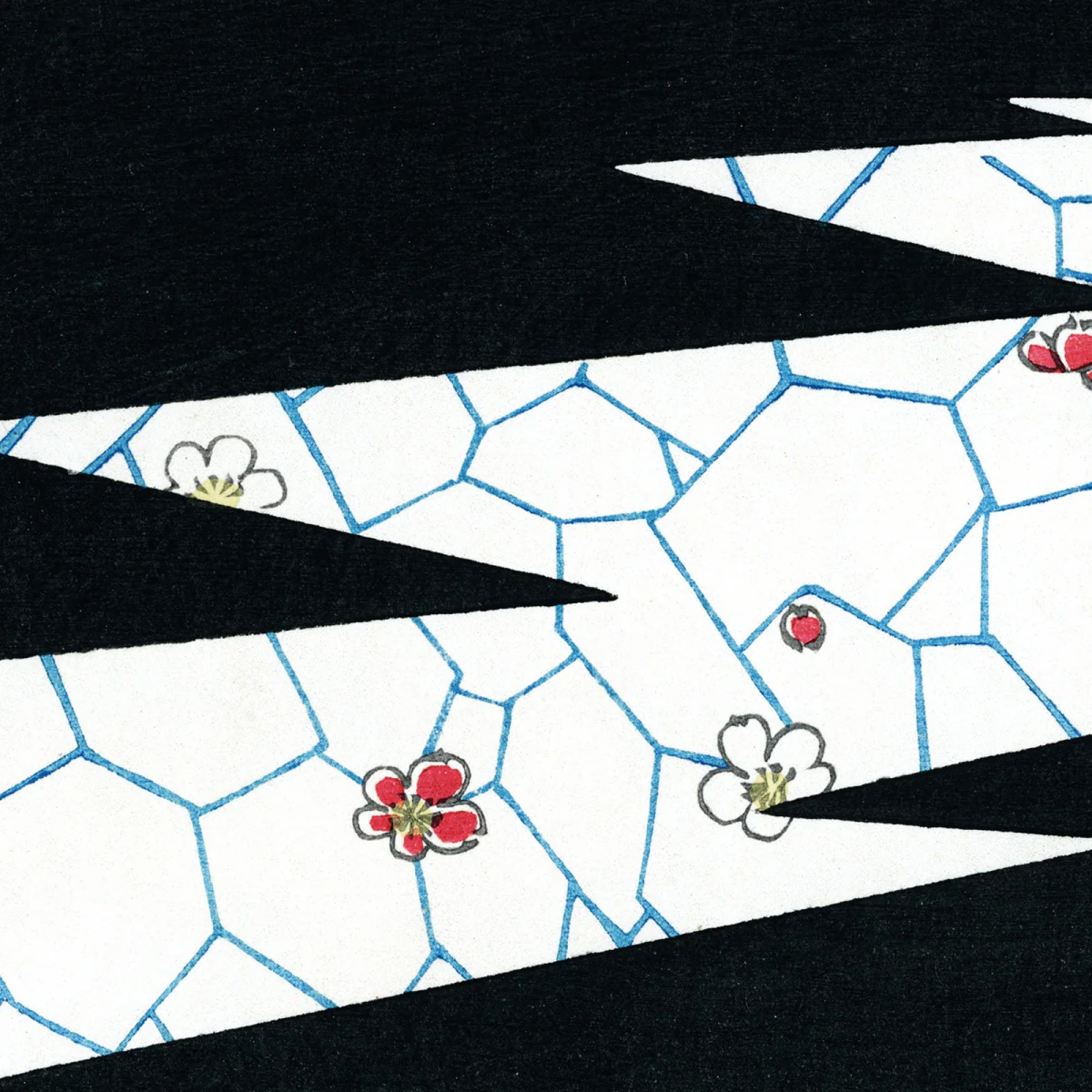 Flowers on a footpath illustration