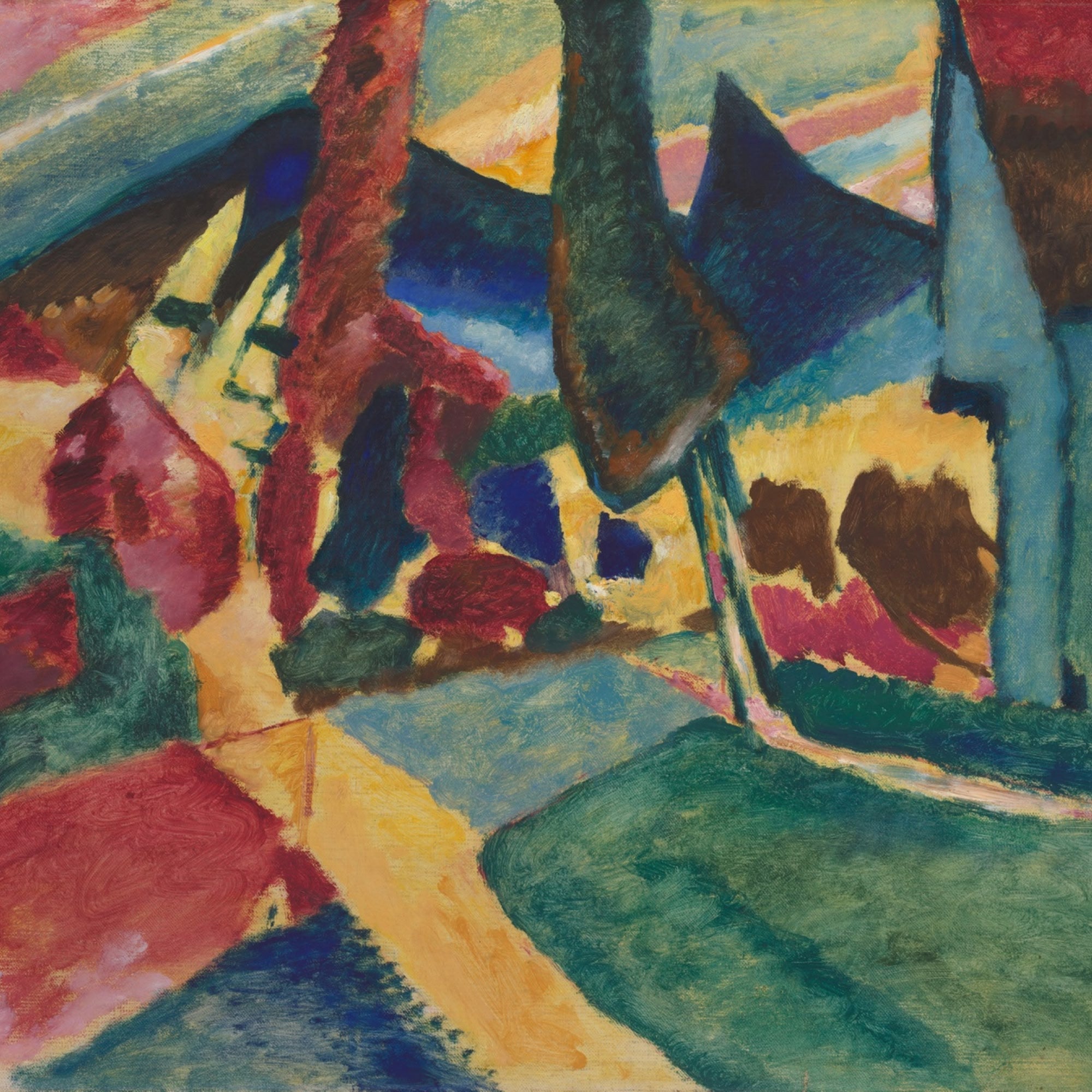 Landscape with Two Poplars