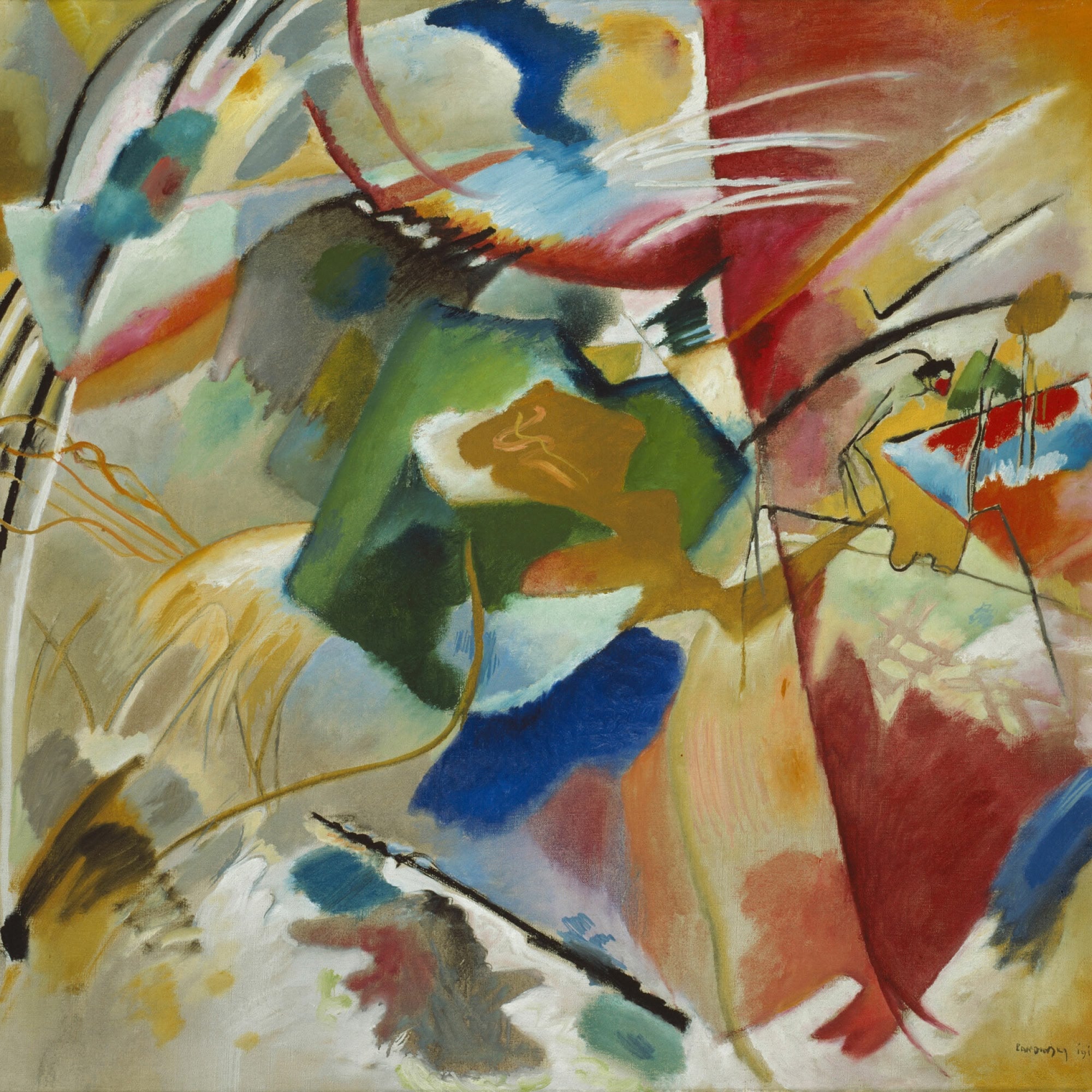 Painting with Green Center