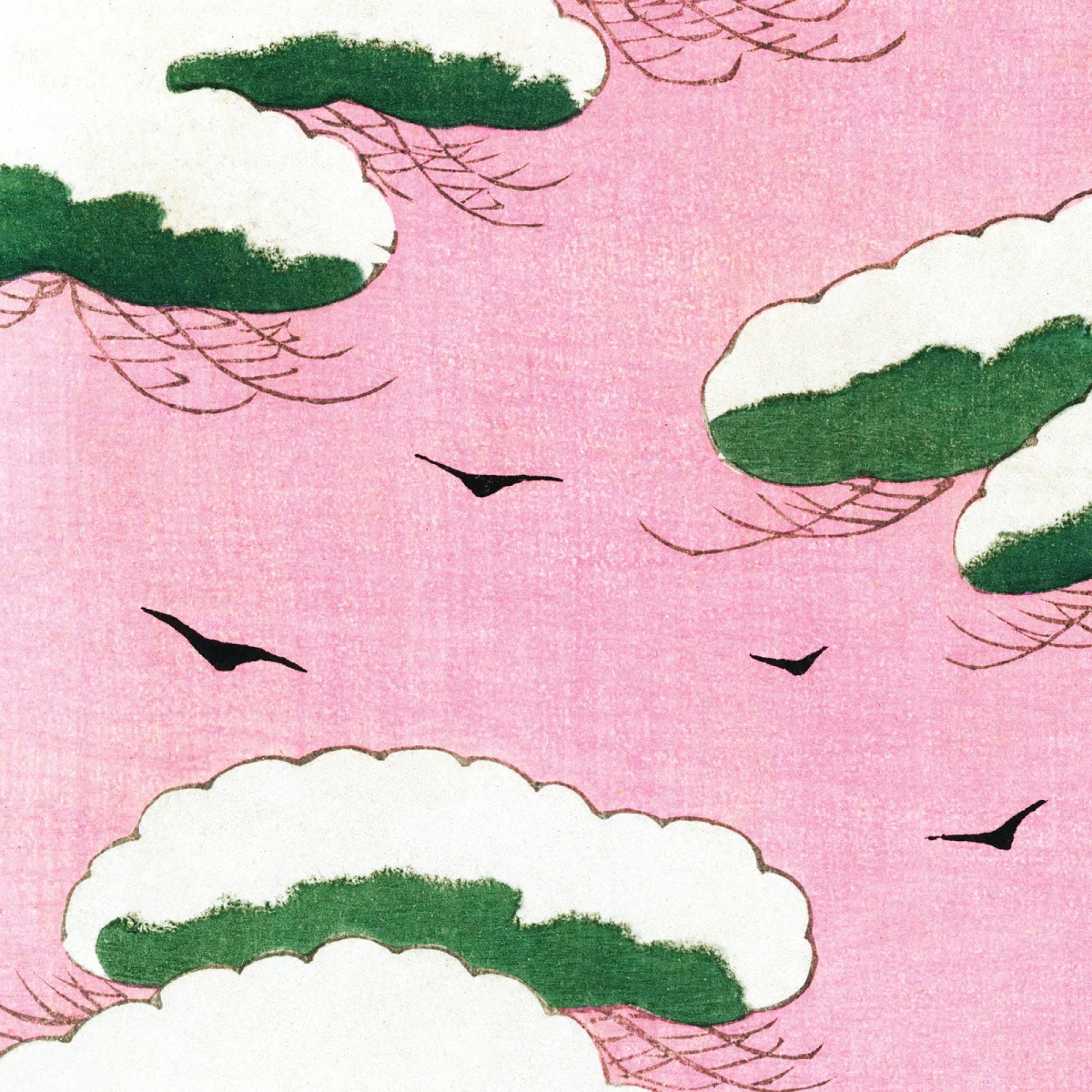 Pink sky illustration