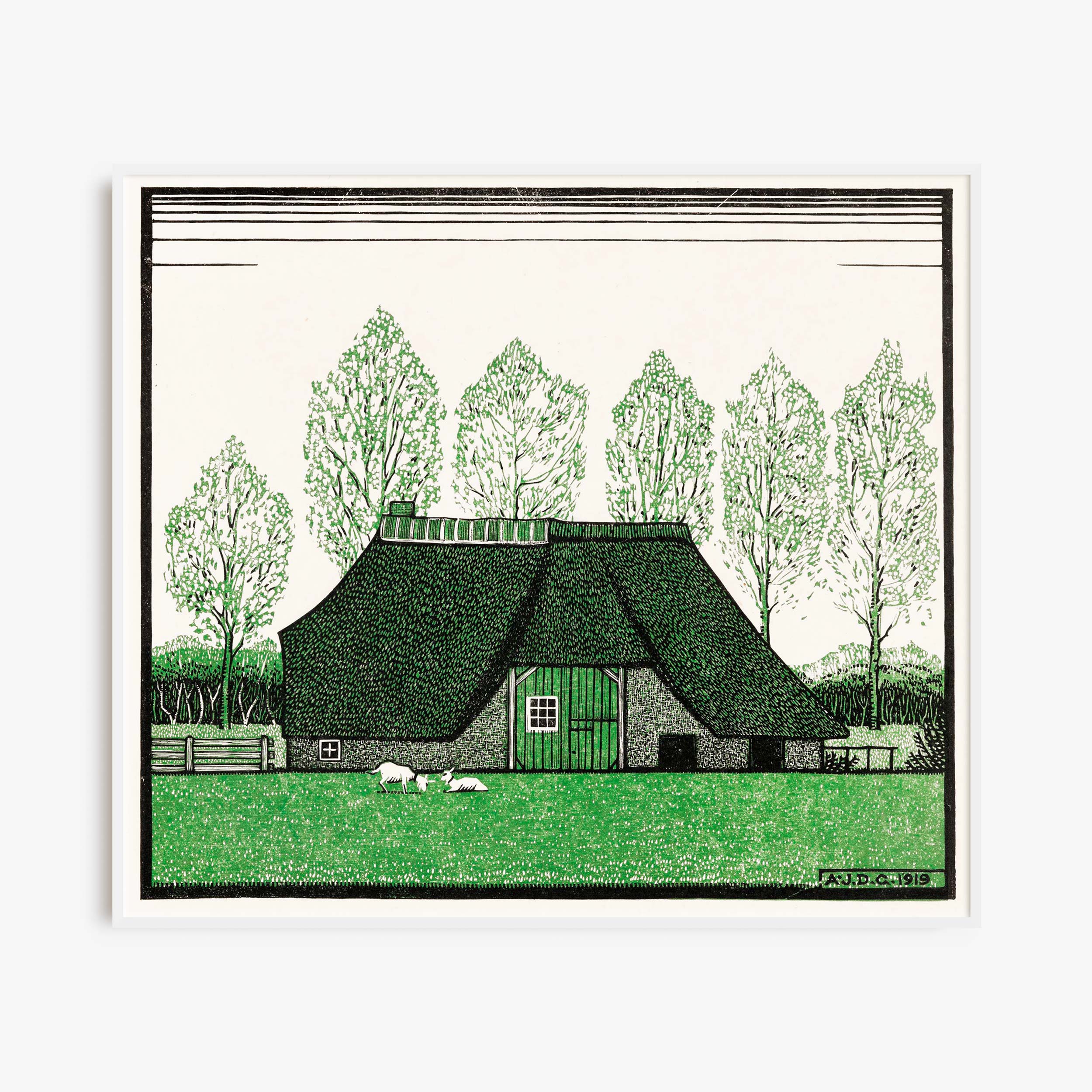 Farmhouse with thatched roof