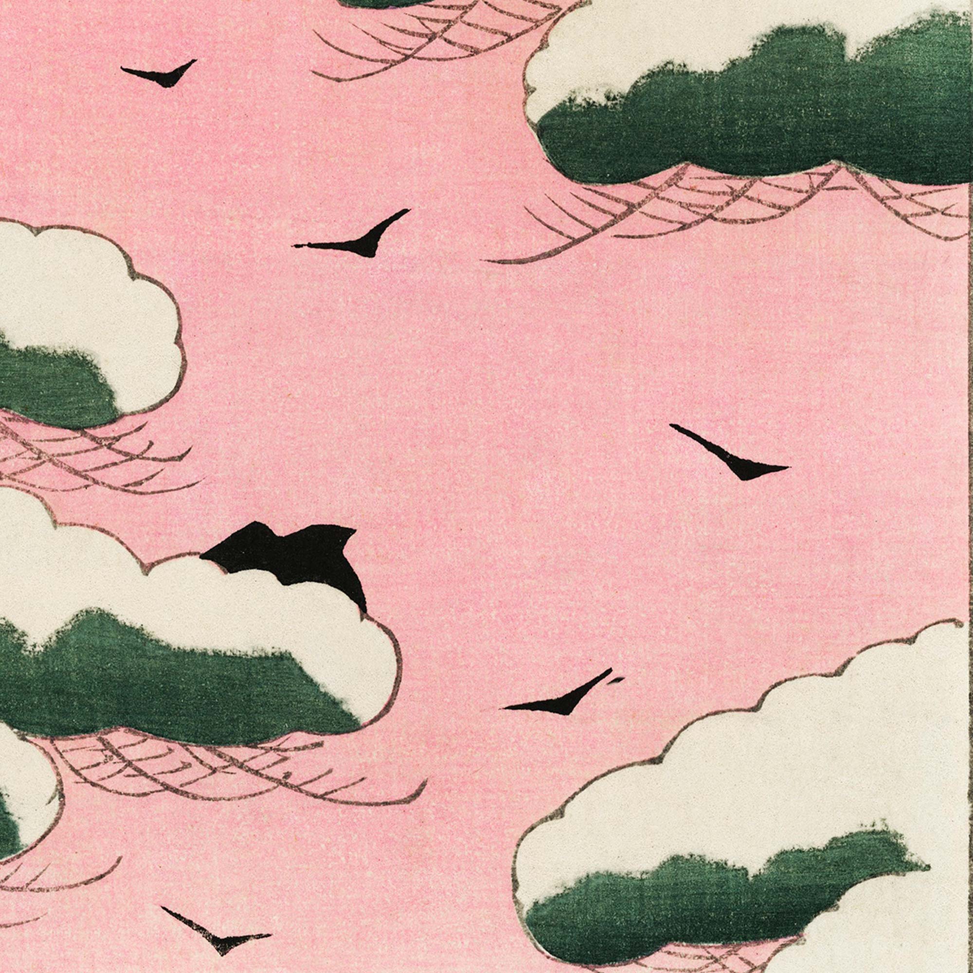 Pink sky illustration